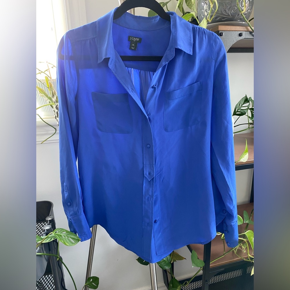 Je crew blouse blue